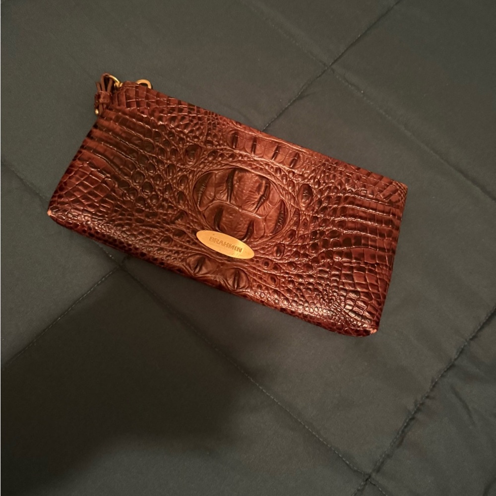 Brahmin Brown Clutch with Silky Interior